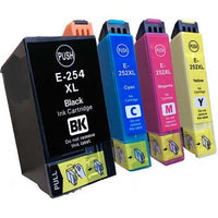5 x Compatible Epson 254XL Black + 252XL Colour Ink Cartridges C13T254192, C13T253292 - C13T253492 (2BK 1C 1M 1Y)