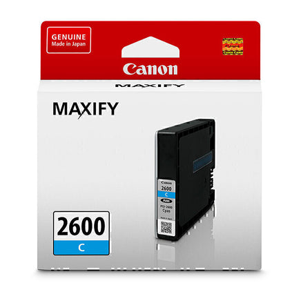 1 x Genuine Canon PGI-2600 Cyan Ink Cartridge