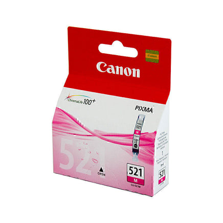 1 x Genuine Canon CLI-521M Magenta Ink Cartridge