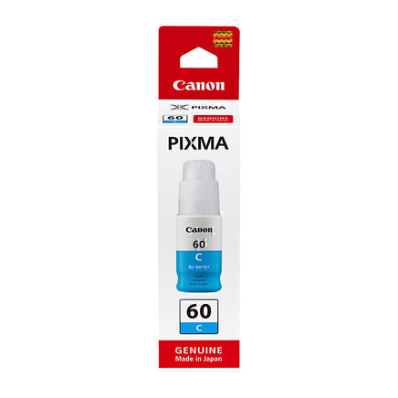 1 x Genuine Canon GI-60C Cyan Ink Bottle