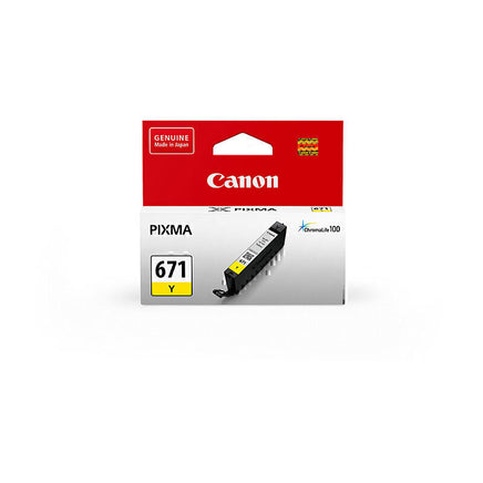 1 x Genuine Canon CLI-671Y Yellow Ink Cartridge