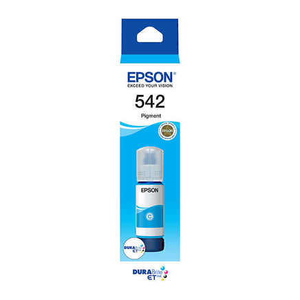 1 x Genuine Epson T542 DURABRite Cyan EcoTank Ink Bottle C13T06A292
