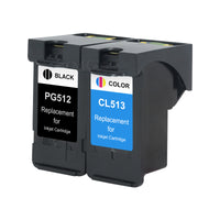 2 x Compatible Canon PG-512 CL-513 Ink Cartridge (1BK 1CL)