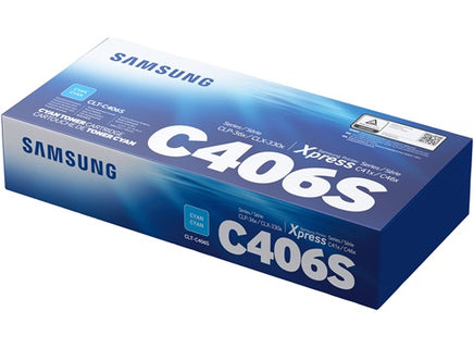 1 x Genuine Samsung CLT406S Cyan Toner Cartridge ST986A