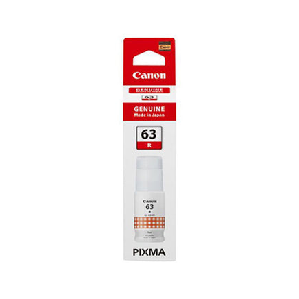 1 x Genuine Canon GI-63R Red Ink Bottle