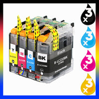 12 x Compatible Brother LC233 Ink Cartridge LC-233 (3BK 3C 3M 3Y)