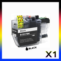 1 x Compatible Brother LC3317BK Black Ink Cartridge LC-3317BK - 550 Pages