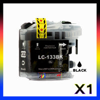 1 x Compatible Brother LC131BK / LC133BK Black Ink Cartridge LC-131BK / LC-133BK - 600 Pages