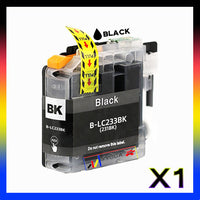 1 x Compatible Brother LC233BK Black Ink Cartridge LC-233BK