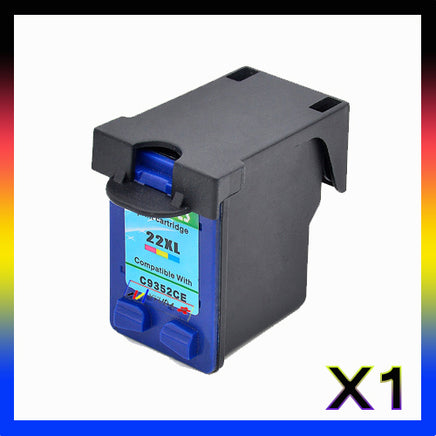 1 x Compatible HP 22XL Tri Colour Inkjet Cartridge C9352CA