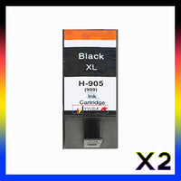 2 x Compatible HP 905XL Black High Yield Ink Cartridge T6M17AA - 825 Pages