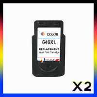 2 x Compatible Canon CL-646XL Colour Ink Cartridge (CL646XL) - 400 Pages