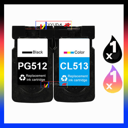 2 x Compatible Canon PG-512 CL-513 Ink Cartridge