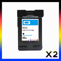 2 x Compatible HP 65XL Black Inkjet Cartridge N9K04AA - 300 Pages