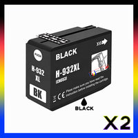 2 x Compatible HP 932XL Black High Yield Ink Cartridge CN053AA - 1,000 Pages