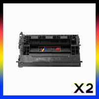 2 x Compatible HP 37A Black Toner Cartridge CF237A - 11,000 Pages