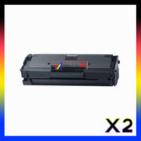 2 x Compatible Samsung MLTD111S / MLT-D111S Black Toner Cartridge SU812A - 1,000 Pages