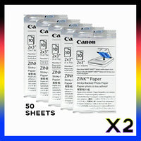 2 x Genuine HP / Canon 1RF42A Sprocket Zink Photo Paper 2 Inches x 3 Inches (2 Pack x 50 Sheets)
