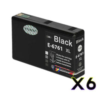 6 x Compatible Epson 676XL High Yield Black Ink Cartridge C13T676192
