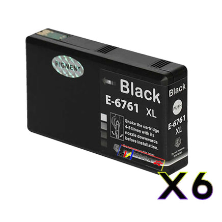 6 x Compatible Epson 676XL High Yield Black Ink Cartridge C13T676192