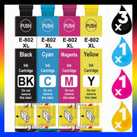6 x Compatible Epson 802XL High Yield Ink Cartridge C13T356192 - C13T356492 (3BK 1C 1M 1Y)