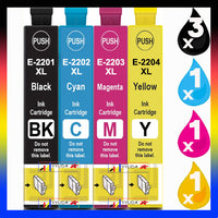 6 x Compatible Epson 220XL High Yield Ink Cartridge C13T294192 - C13T294492 (3BK 1C 1M 1Y)