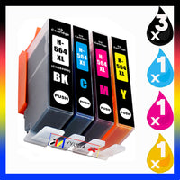 6 x Compatible HP 564XL High Yield Ink Cartridge CN684WA - CB325WA (3BK 1C 1M 1Y)