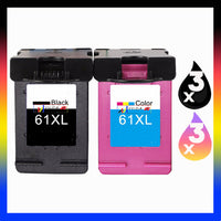 6 x Compatible HP 61XL High Yield Inkjet Cartridge CH563WA + CH564WA (3BK 3CL)
