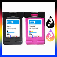 6 x Compatible HP 65XL High Yield Inkjet Cartridge N9K04AA + N9K03AA (3BK 3CL)