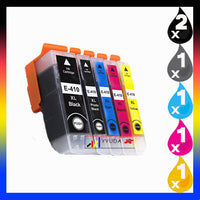 6 Pack Compatible Epson 410XL High Yield Ink Cartridge C13T339192 - C13T340492 (2BK 1PBK 1C 1M 1Y)