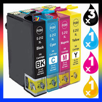 6 x Compatible Epson 212XL High Yield Ink Cartridge C13T02X192 - C13T02X492 (3BK 1C 1M 1Y)