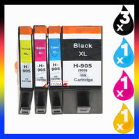 6 x Compatible HP 905XL High Yield Ink Cartridge T6M05AA - T6M17AA (3BK 1C 1M 1Y)