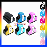 7 x Compatible HP 02 Ink Cartridge C8721WA - C8775WA (2BK 1C 1M 1Y 1LC 1LM)