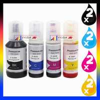 8 x Compatible Epson T502 / E502 EcoTank Ink Bottle C13T03K192 - C13T03K492 (2BK 2C 2M 2Y)
