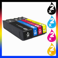 8 x Compatible HP 975X Ink Cartridge L0S00AA - L0S09AA (2BK 2C 2M 2Y)