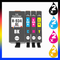 8 x Compatible HP 934XL 935XL High Yield Ink Cartridge C2P23AA - C2P26AA (2BK 2C 2M 2Y)
