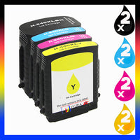 8 x Compatible HP 940XL High Yield Ink Cartridge C4906AA - C4909AA (2BK 2C 2M 2Y)