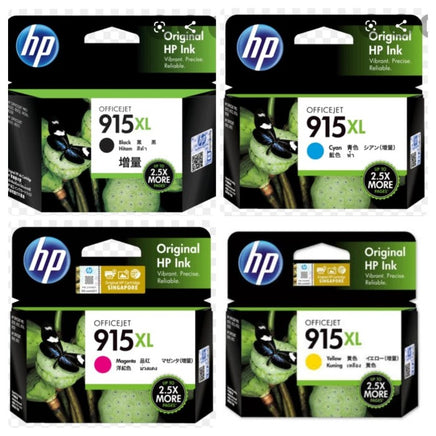 4 x Genuine HP 915XL Ink Cartridge 3YM22AA - 3YM19AA