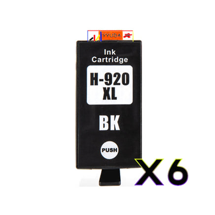 6 x Compatible HP 920XL High Yield Black Ink Cartridge CD975AA