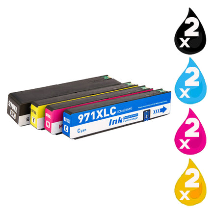 8 x Compatible HP 970XL 971XL Ink Cartridge CN625AA - CN628AA