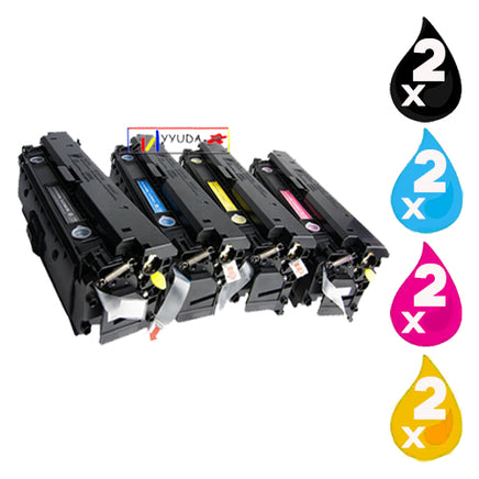 8 x Compatible HP 508X Toner Cartridge CF360X - CF363X