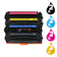 8 x Compatible HP 201X Toner Cartridge CF400X - CF403X