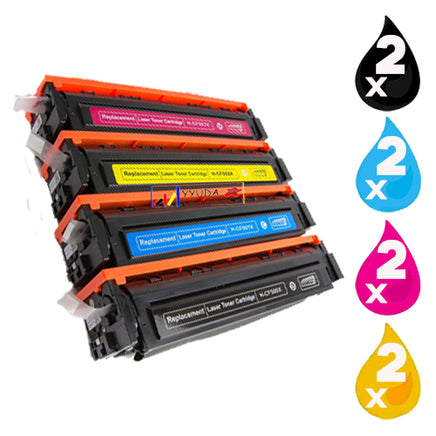 8 x Compatible HP 202X Toner Cartridge CF500X - CF503X