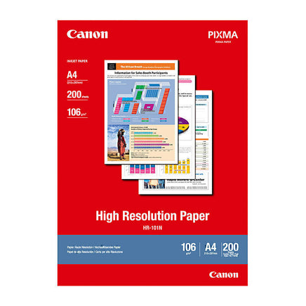 1 x Genuine Canon HR101N High Resolution Paper 106gsm A4