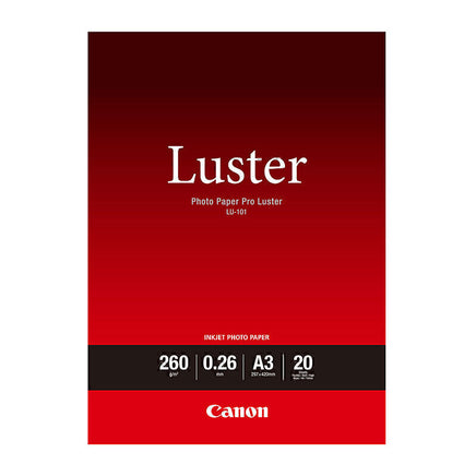1 x Genuine Canon LU101 Luster Photo Paper 260gsm A3