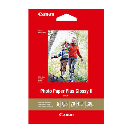 1 x Genuine Canon PP301 Glossy II Photo Paper Plus 265gsm 4 Inches x 6 Inches