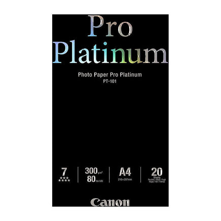 1 x Genuine Canon PT101 Pro Platinum Photo Paper 300gsm A4