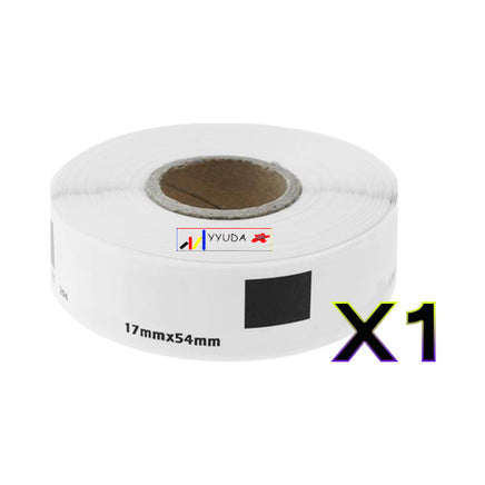 1 x Compatible Brother DK11204 White Cartridge White Label Roll 17mm x 54mm