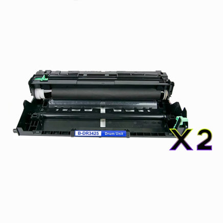 2 x Compatible Brother DR3425 Drum Unit DR-3425