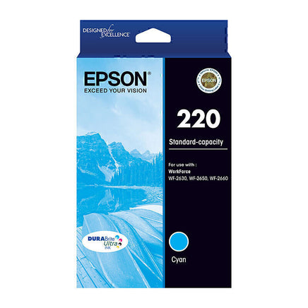 1 x Genuine 220 Cyan Ink Cartridge C13T293292
